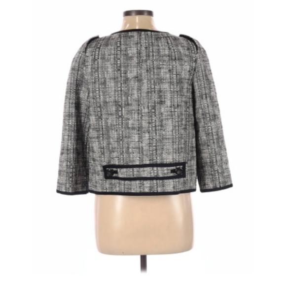 Talbots Suit Jacket Cotton blend sz: 10 classic gray / ivory - Picture 2 of 2